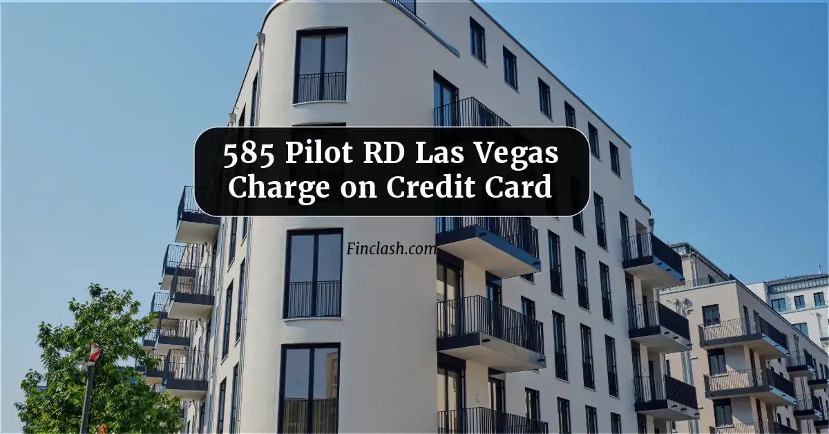 A modern apartment building with many windows and balconies. There is text on the side of the building that says "585 Pilot RD Las Vegas Charge on Credit Card