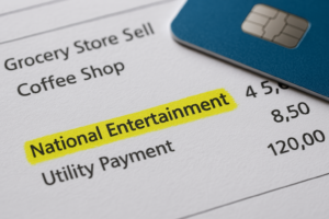 national entertainment charge on credit card