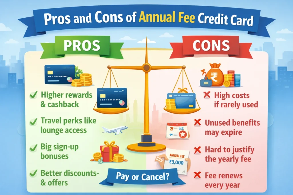 Pros and Cons of Annual Fee Credit Card