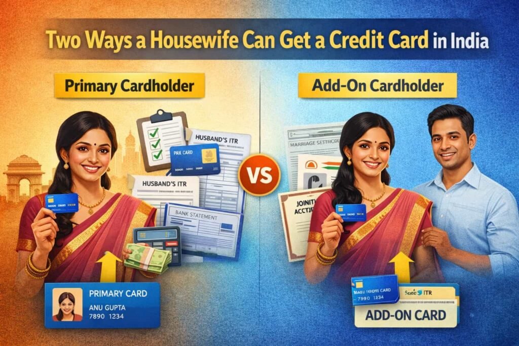 Two Ways a Housewife Can Get a Credit Card in India