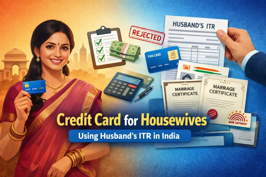 How to Get a Credit Card as a Housewife in India Using Husband’s ITR (2026 Step-by-Step Guide) how to get credit card as housewife with husband’s ITR in India